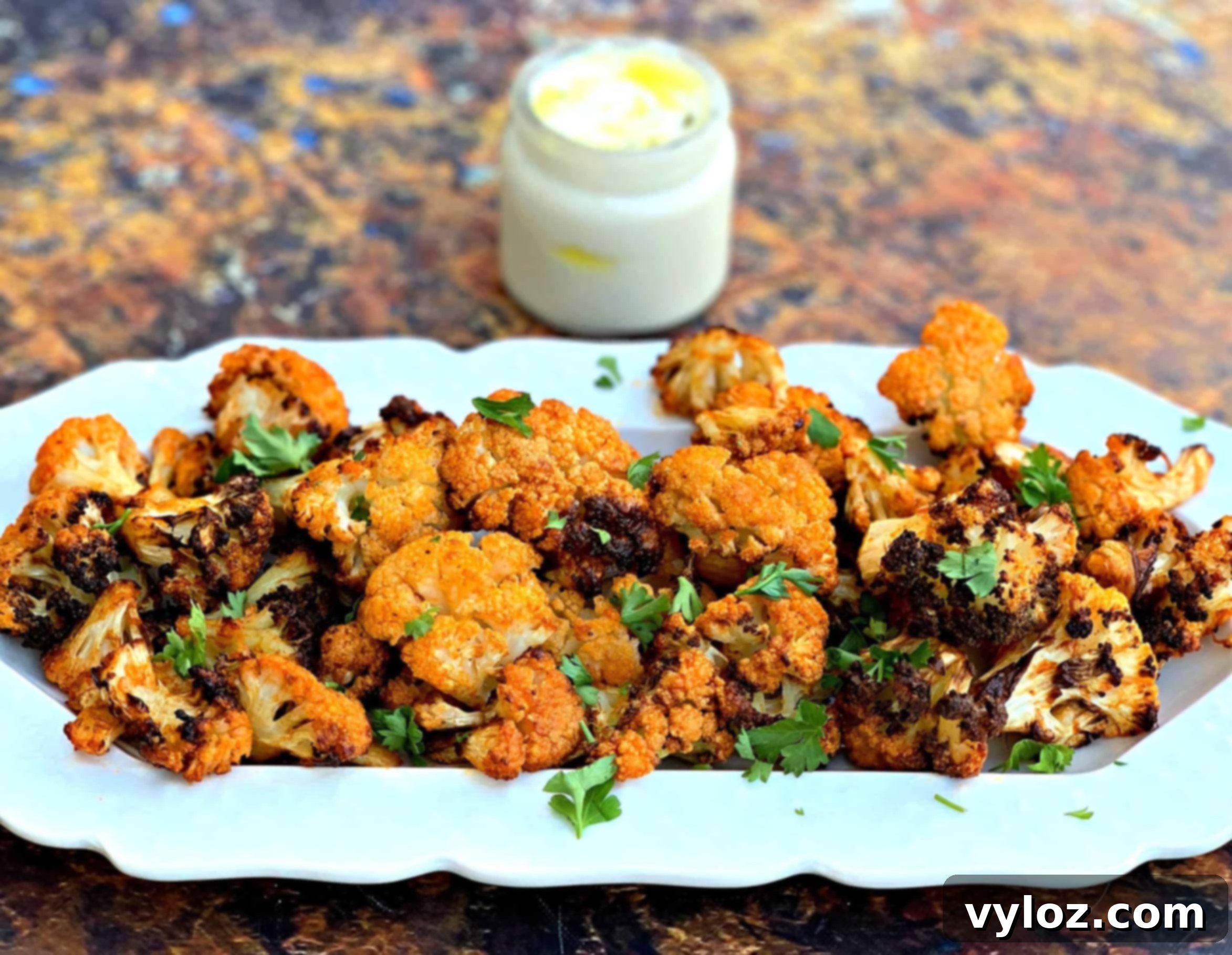 Crispy Air Fryer Buffalo Cauliflower 1 featured 11353