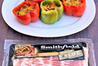 Cheesy Bacon Mushroom Stuffed Peppers