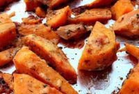 Garlic Parmesan Roasted Sweet Potatoes