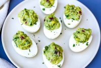 Creamy Avocado Deviled Eggs
