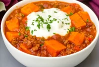 Hearty Sweet Potato Beef Chili