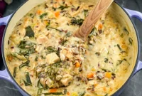 Hearty Creamy Turkey Rice Soup
