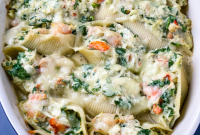 Shrimp-Stuffed Jumbo Shells with Creamy Sauce