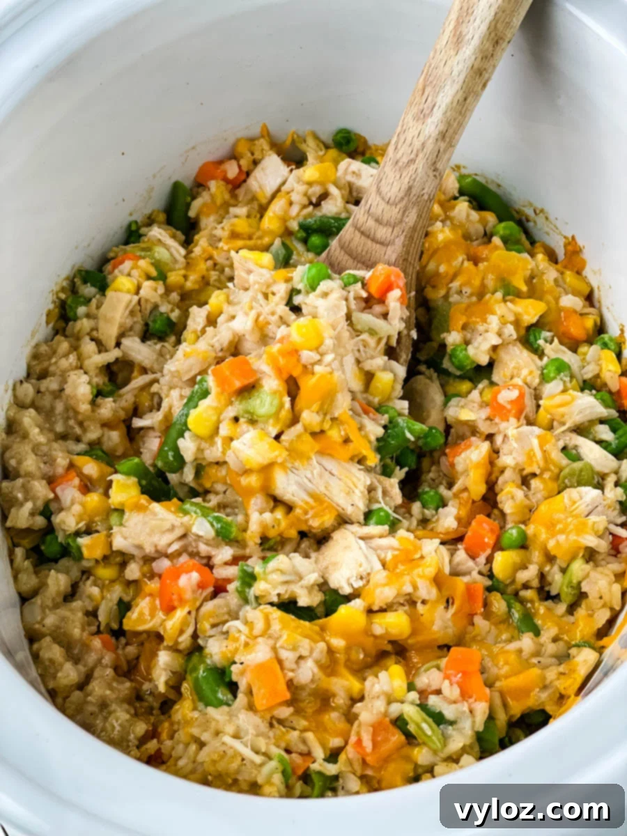 Creamy Cheesy Slow Cooker Chicken and Rice 1 featured 34651