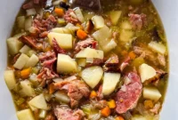 Hearty Slow Cooker Ham, Potato and Vegetable Soup