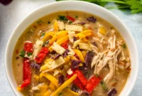 Hearty Slow Cooker Shredded Chicken Taco Soup