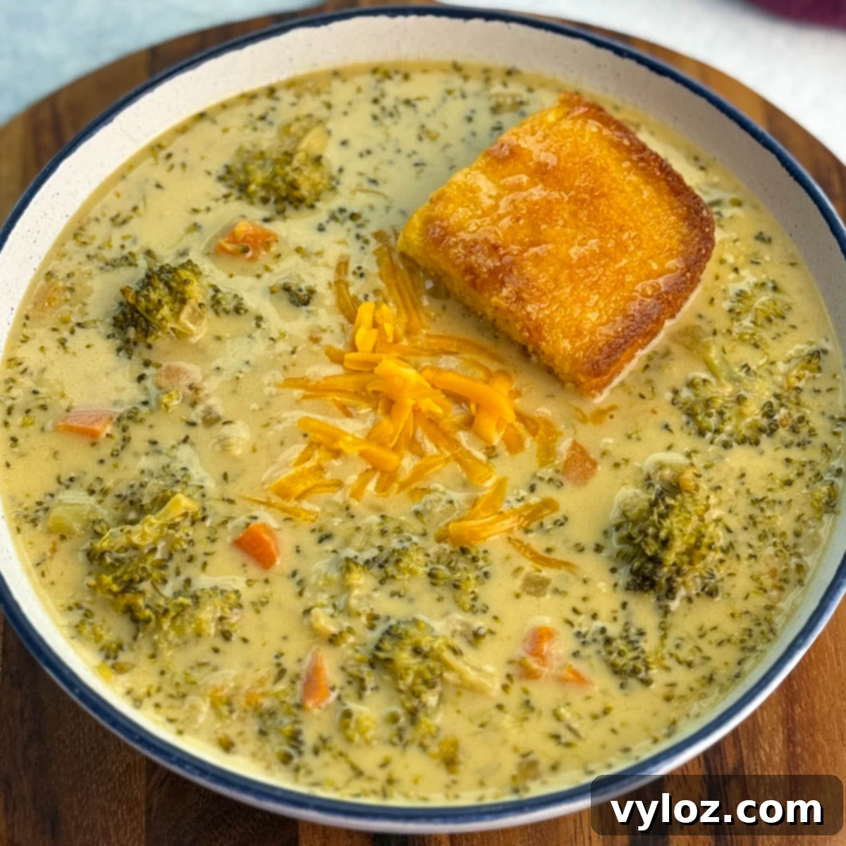 Creamy Slow Cooker Broccoli Cheddar Soup 1 featured 42708