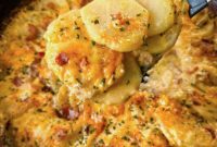 Decadent Bacon and Cheese Potato Gratin