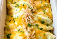 Easy Rotisserie Chicken Enchilada Bake