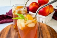 Sun-Kissed Homemade Peach Iced Tea