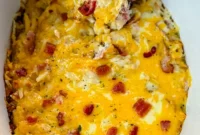 Ooey Gooey Slow Cooker Hash Brown Bake