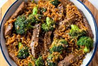 Ramen Noodle Beef and Broccoli Stir Fry