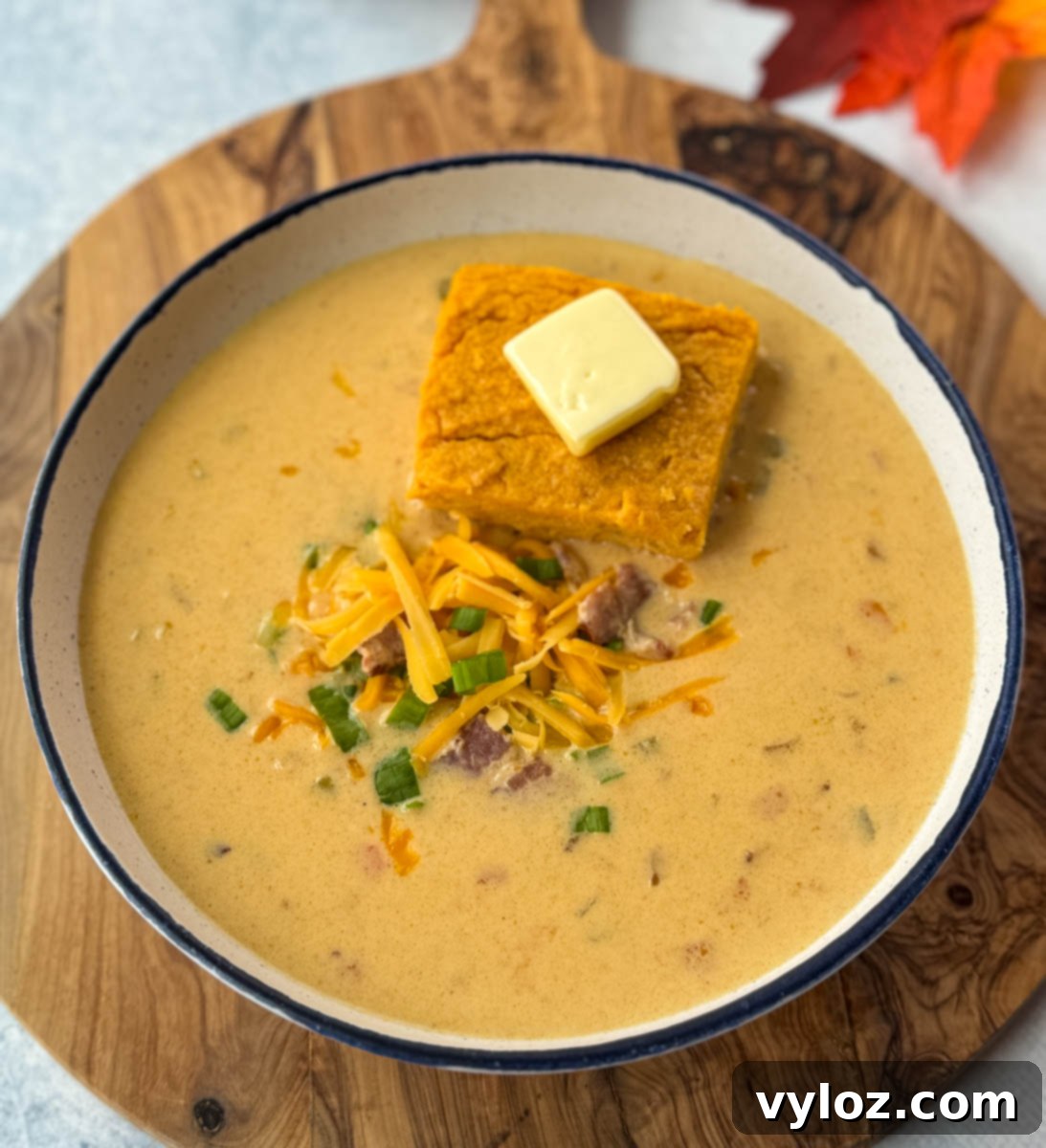 Creamy Beer Cheese Soup with Smoked Bacon 1 featured 58597