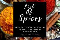 Multilingual Spice Glossary English Hindi Marathi Tamil