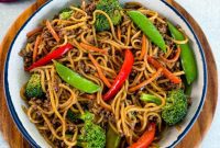 Flavorful Homemade Ground Beef Lo Mein