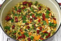 Effortless Instant Pot Chicken Noodle Spinach Soup