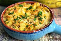 Caramelized Onion Mushroom Mac and Cheese Bake