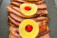Slow Cooker Glazed Spiral Ham