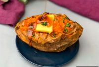 Effortless Air Fryer Loaded Sweet Potatoes
