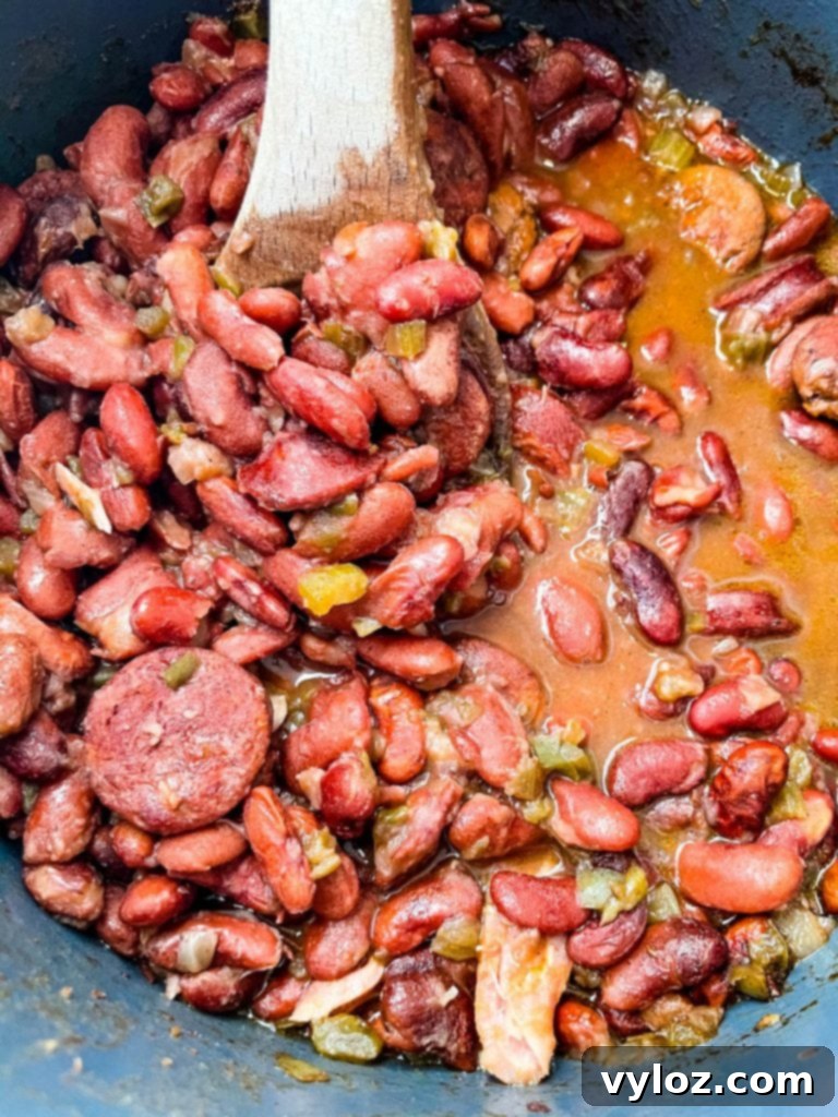 Easy Instant Pot Louisiana Red Beans and Rice 11 instant pot red beans and rice in a white bowl