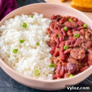 Easy Instant Pot Louisiana Red Beans and Rice 15 Instant Pot red beans and rice in a bowl