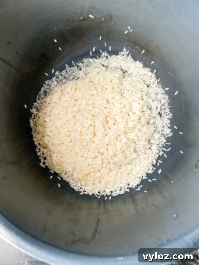 Easy Instant Pot Louisiana Red Beans and Rice 9 instant pot red beans and rice in a white bowl with French bread