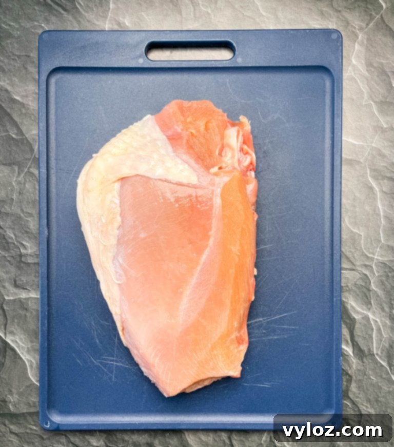 Instant Pot Tender Turkey Breast 4 Raw, seasoned turkey breast ready for the Instant Pot.