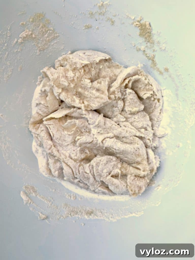 Keto biscuit dough in a bowl