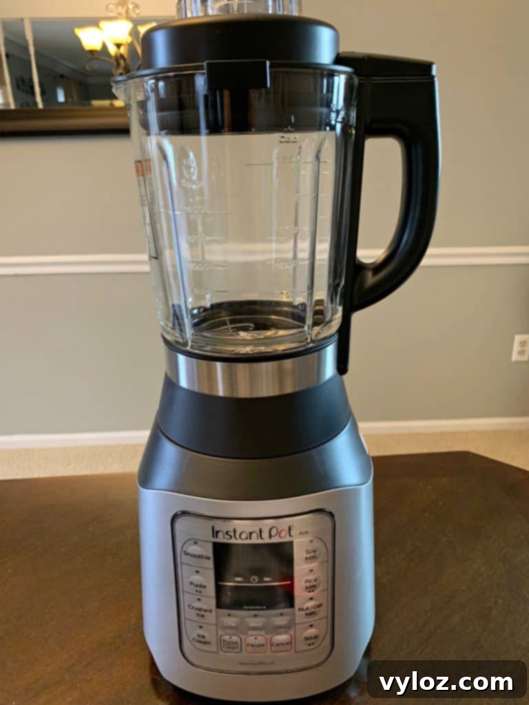 instant pot ace 60 cooking blender on a table