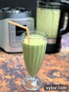 Instant Pot Essentials: Top Accessories and Gift Ideas 5 Instant Pot blender strawberry peanut butter green smoothie in a glass with a straw