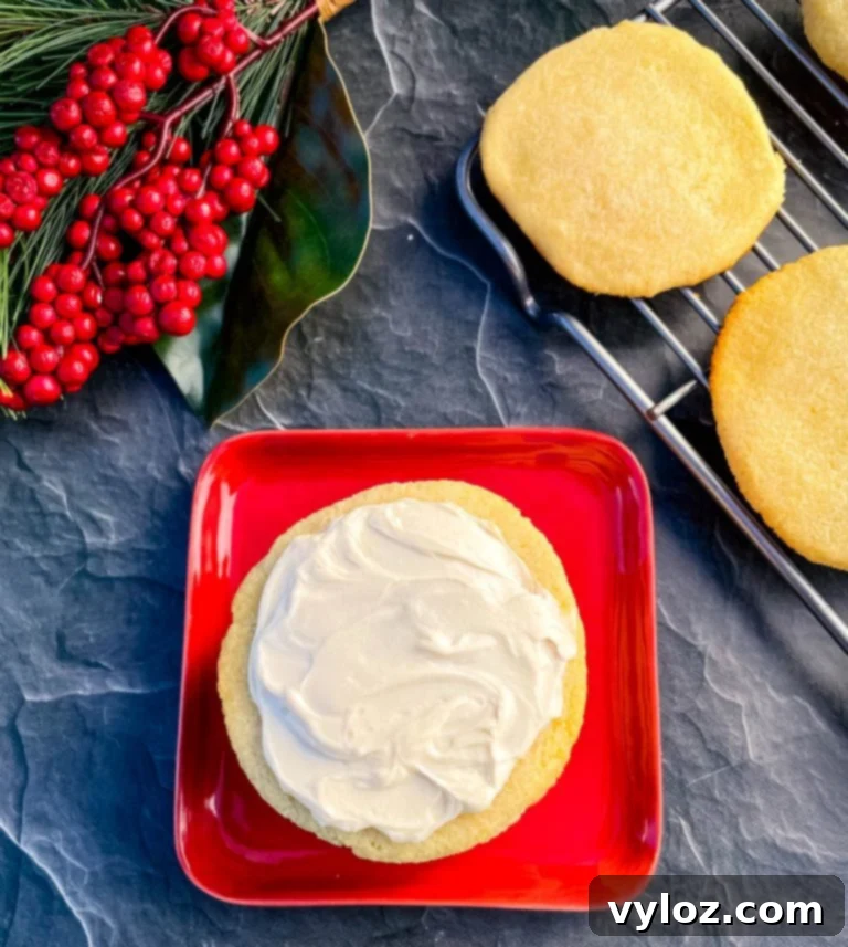 An inviting arrangement of keto low carb gluten free sugar cookies on a simple white plate, ready to be served.
