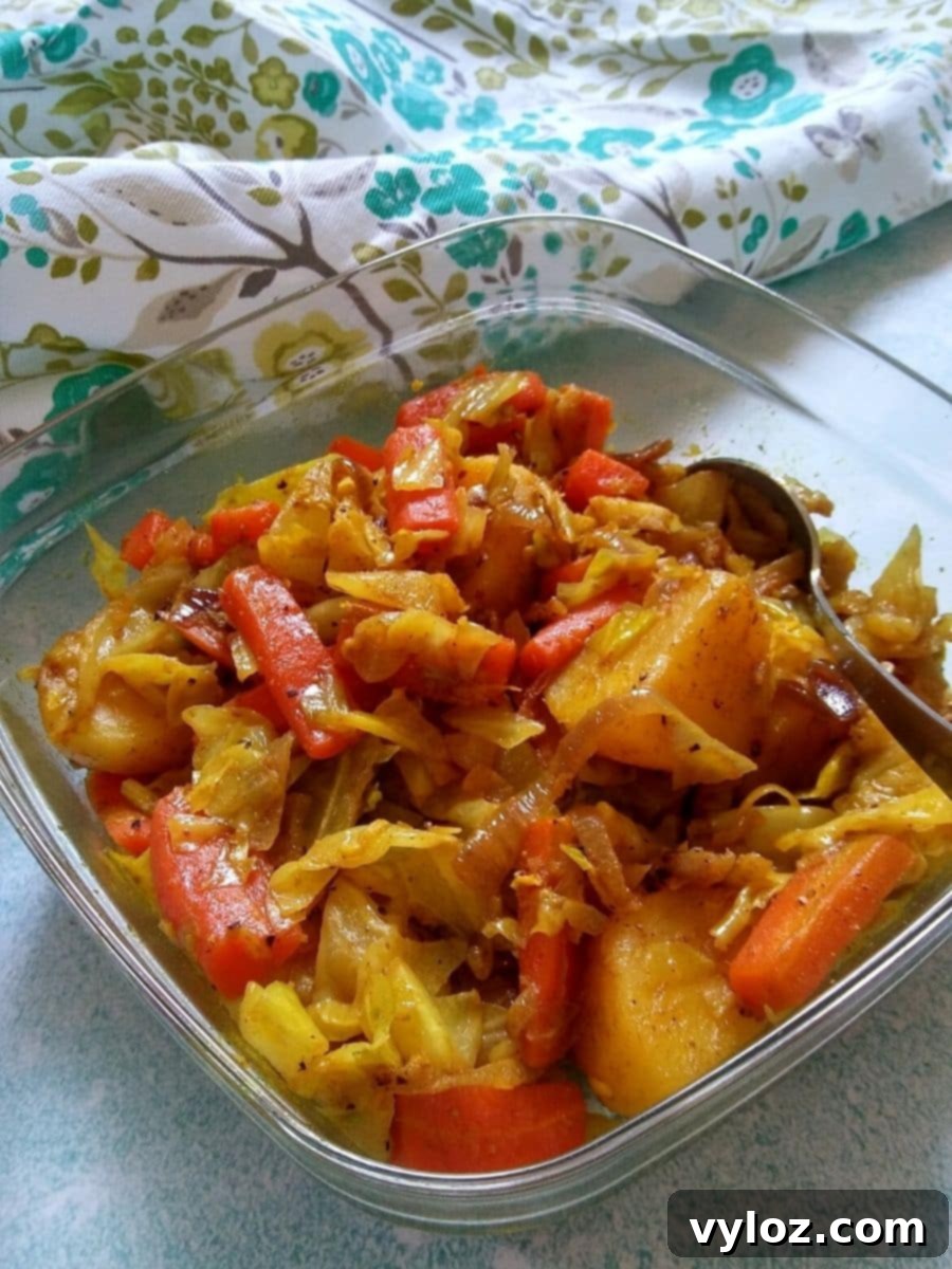 Ethiopian spiced Cabbage, carrot, and potatoes - Atakilt Wat