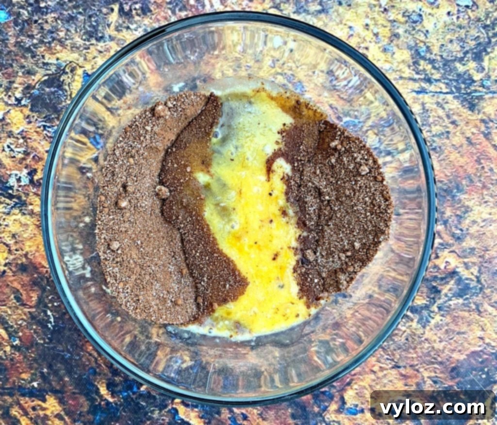 keto chocolate mug cake in a glass bowl