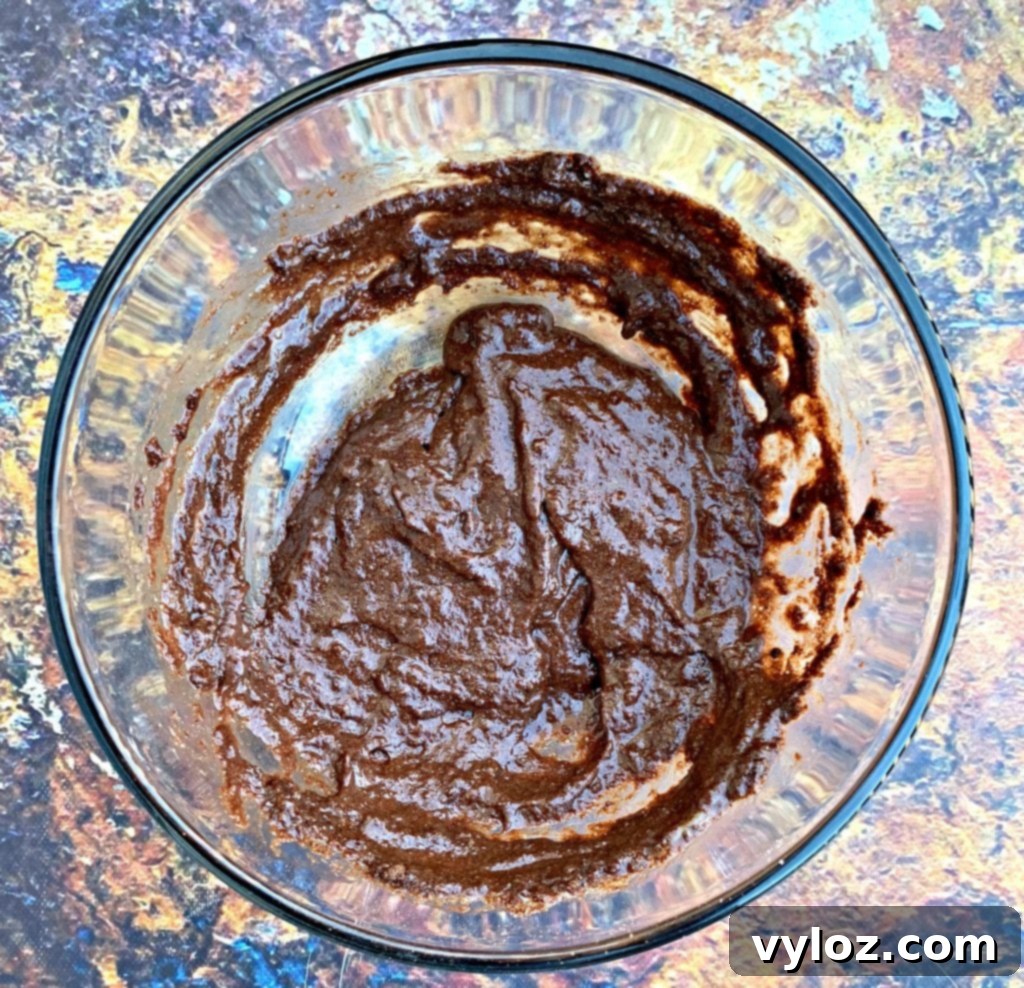 keto chocolate mug cake in a glass bowl