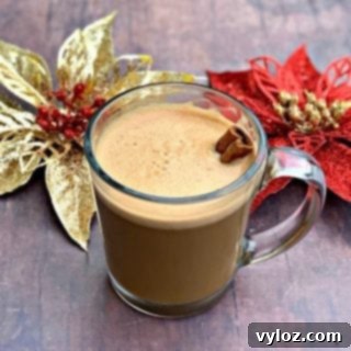 keto low carb peppermint mocha with christmas decorations