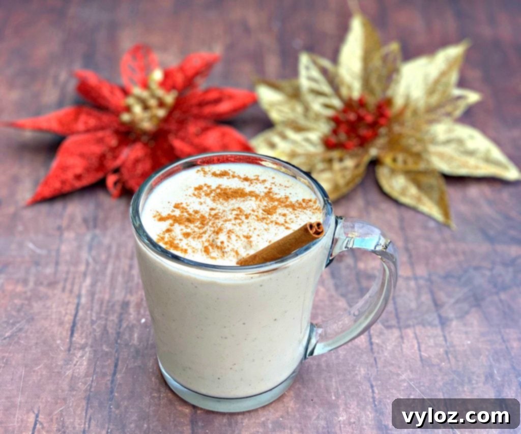 keto low carb egg nog in a mug