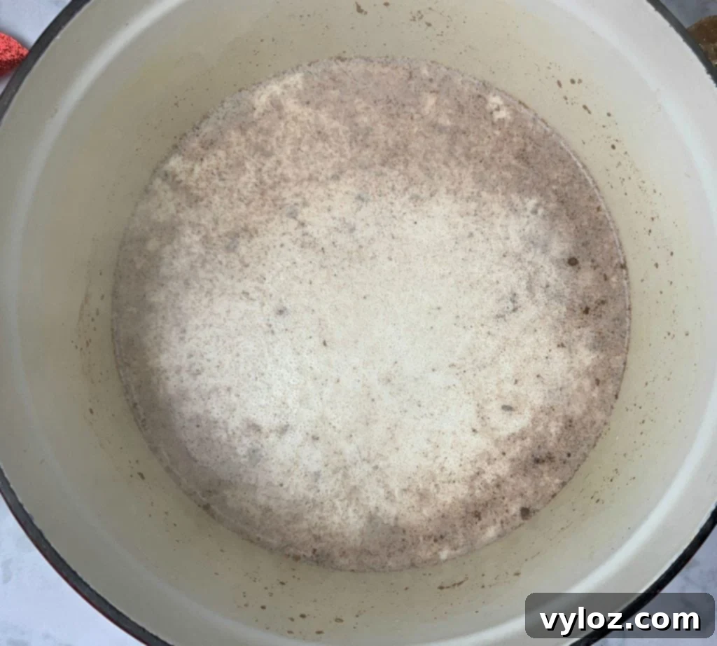 keto low carb egg nog in a pot