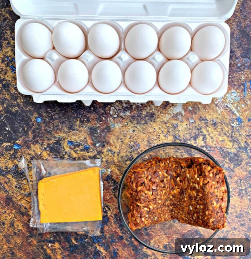 Keto Chorizo Egg and Cheese Breakfast Prep 5 eggs, cheese, and sausage