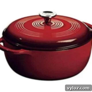 Lodge 6 Quart Enameled Cast Iron Dutch Oven in Island Spice Red