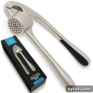 Zulay Premium Garlic Press with Easy-Squeeze Ergonomic Handle