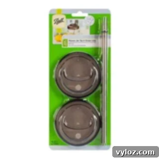 Ball 4-Piece Sip & Straw Lids Set for Wide Mouth Mason Jars