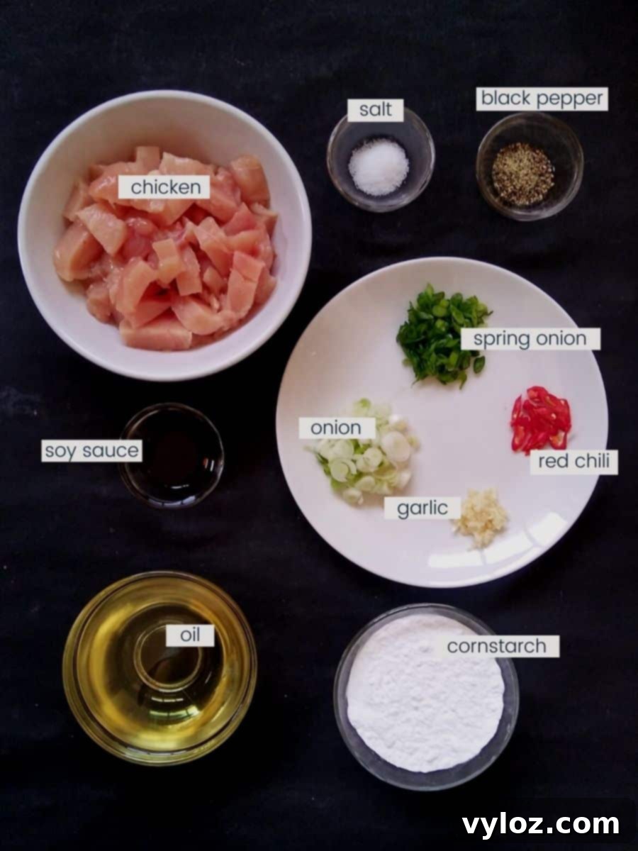 Salt and pepper chicken ingredients