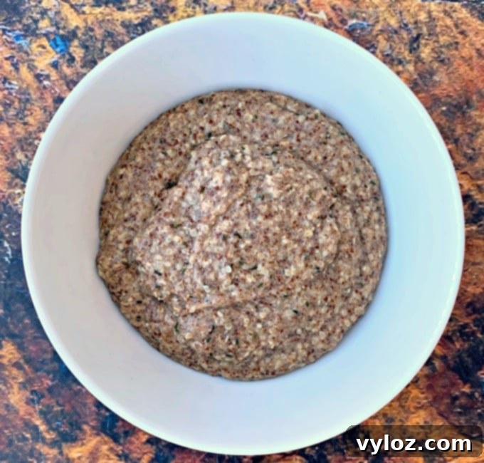 Keto hemp oatmeal with blueberries, almonds, and coconut in a white bowl, ready to eat