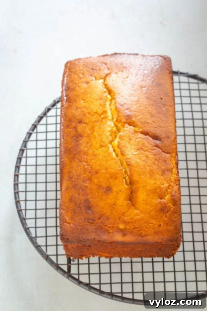 keto low carb pound cake on a cooling rack