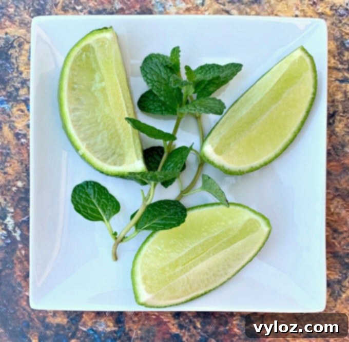 Guilt-Free Keto Mojito 5 close up of a refreshing keto low carb mojito cocktail