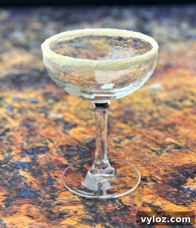 Sugar-Free Keto Lemon Drop Martinis 5 martini glass lined with sugar sweetener