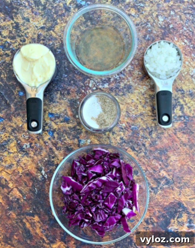 ingredients for keto low carb coleslaw