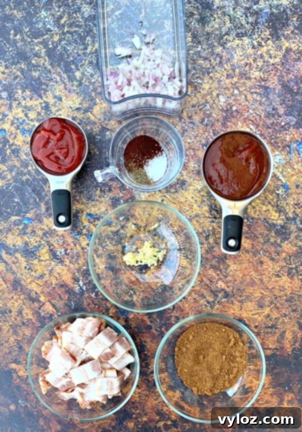 Ingredients for Instant Pot baked beans