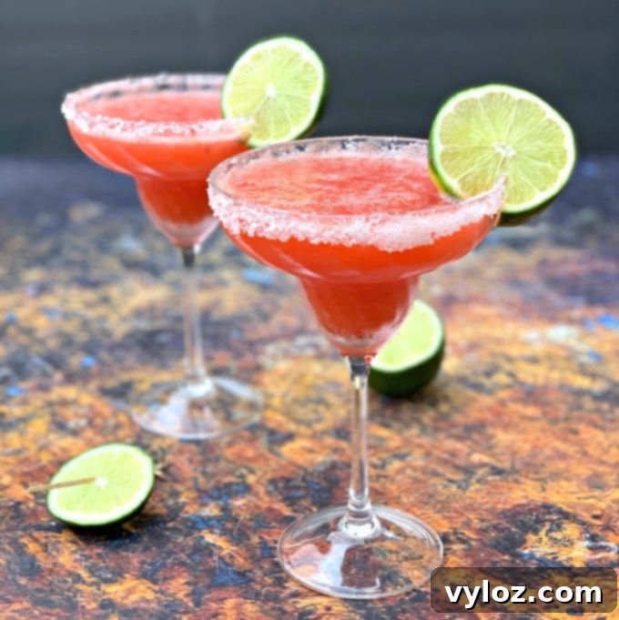 Zero Sugar Frozen Fiesta 2 keto low-carb frozen strawberry margaritas with lime