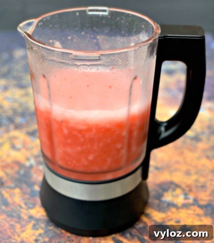 Zero Sugar Frozen Fiesta 4 keto low-carb frozen strawberry margaritas in a blender